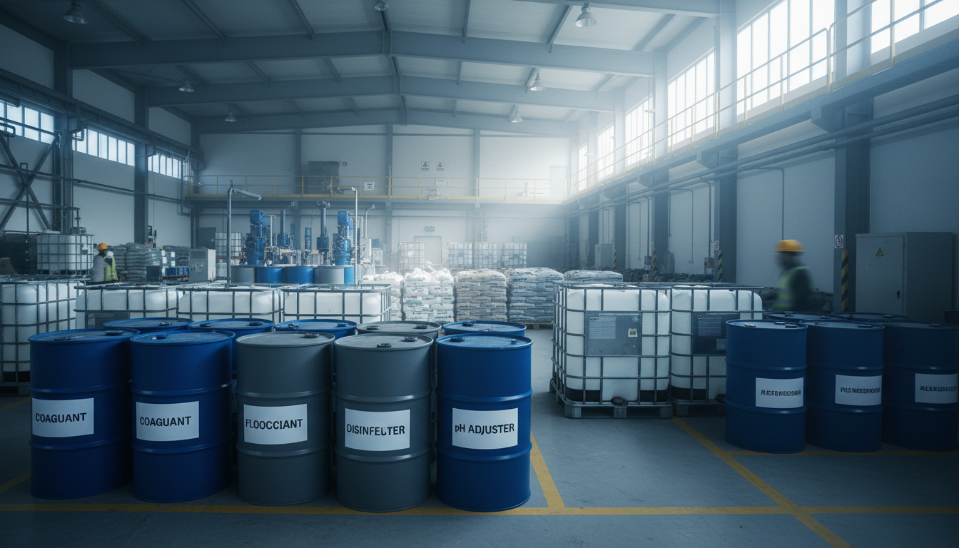 Bulk water treatment chemicals - coagulants and disinfectants - BulkFineChem