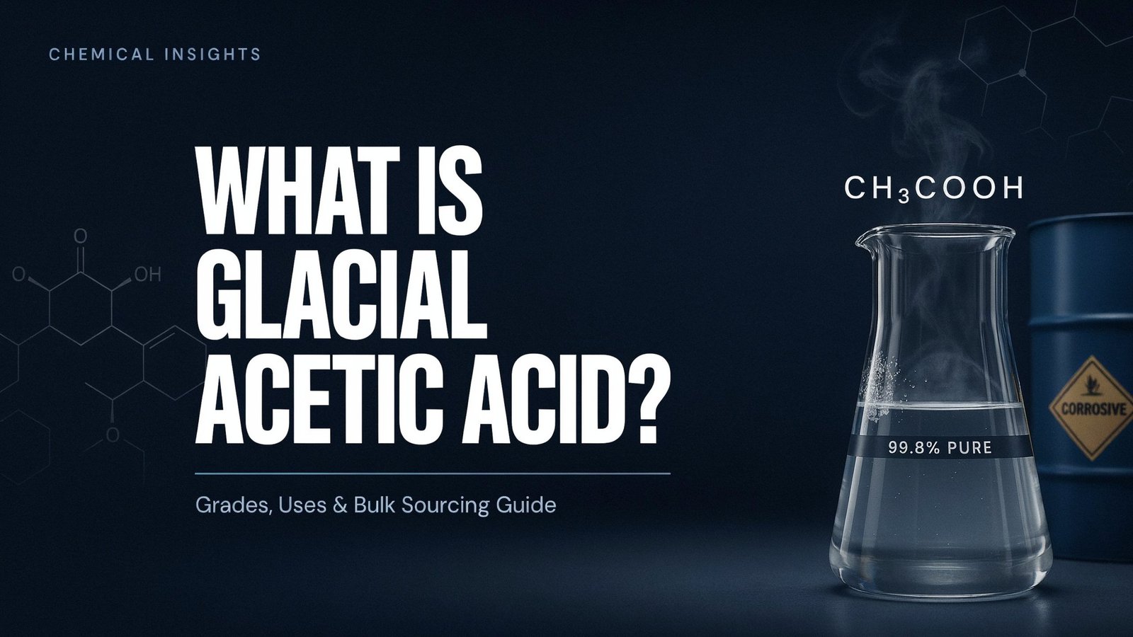 Glacial acetic acid 99.8% - bulk industrial and food grade chemical