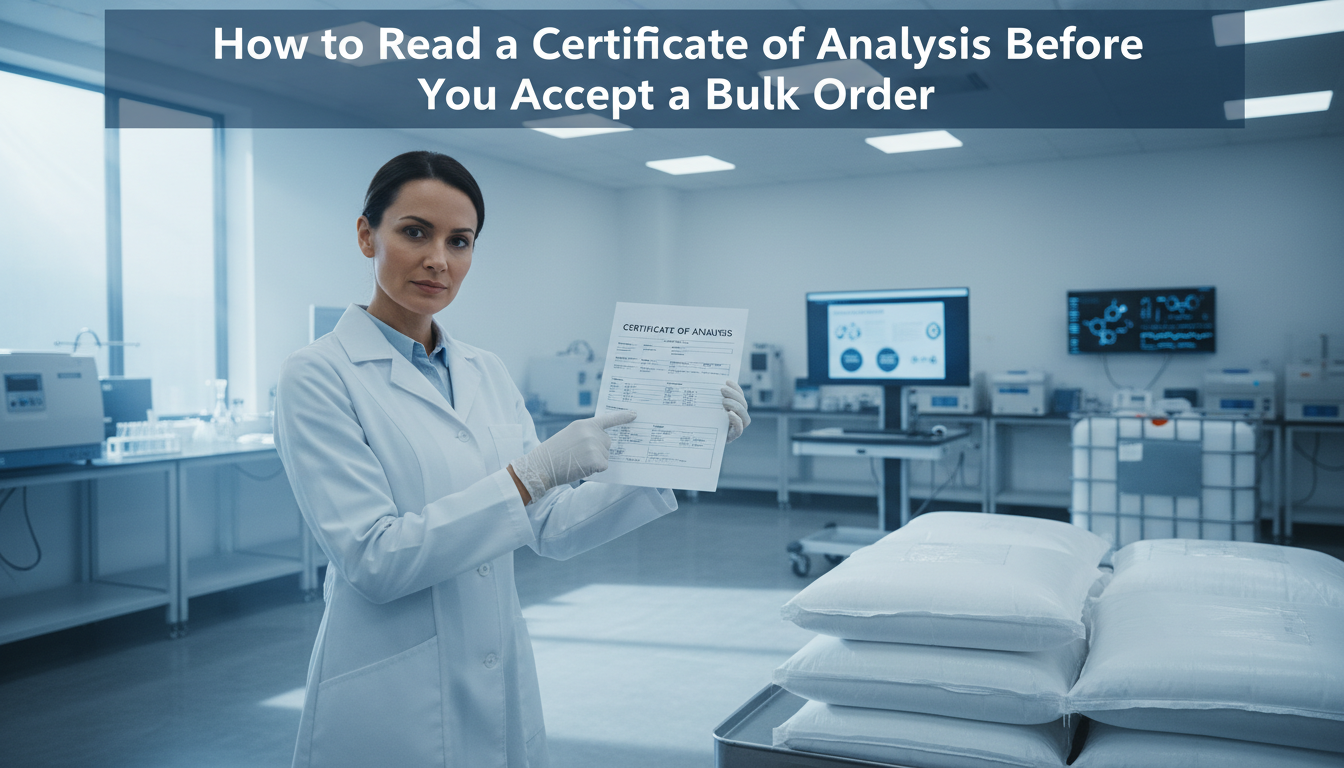 how to read a certificate of analysis — BulkFineChem bulk supply